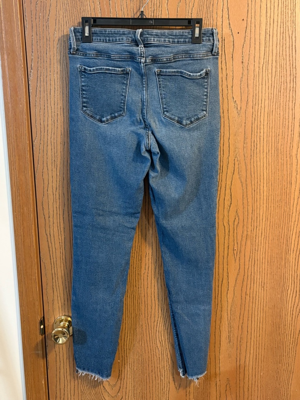 Rockstar Super Skinny Ankle Cut High Waisted Jeans with Button Up Detail - Picture 3 of 5